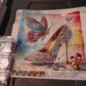 Butterfly And High Heel Diamond Art Paint Kit 30x30